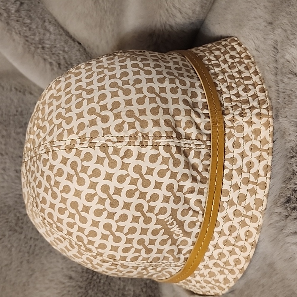 Coach Beige Patterned Women's Hat - Picture 2 of 8